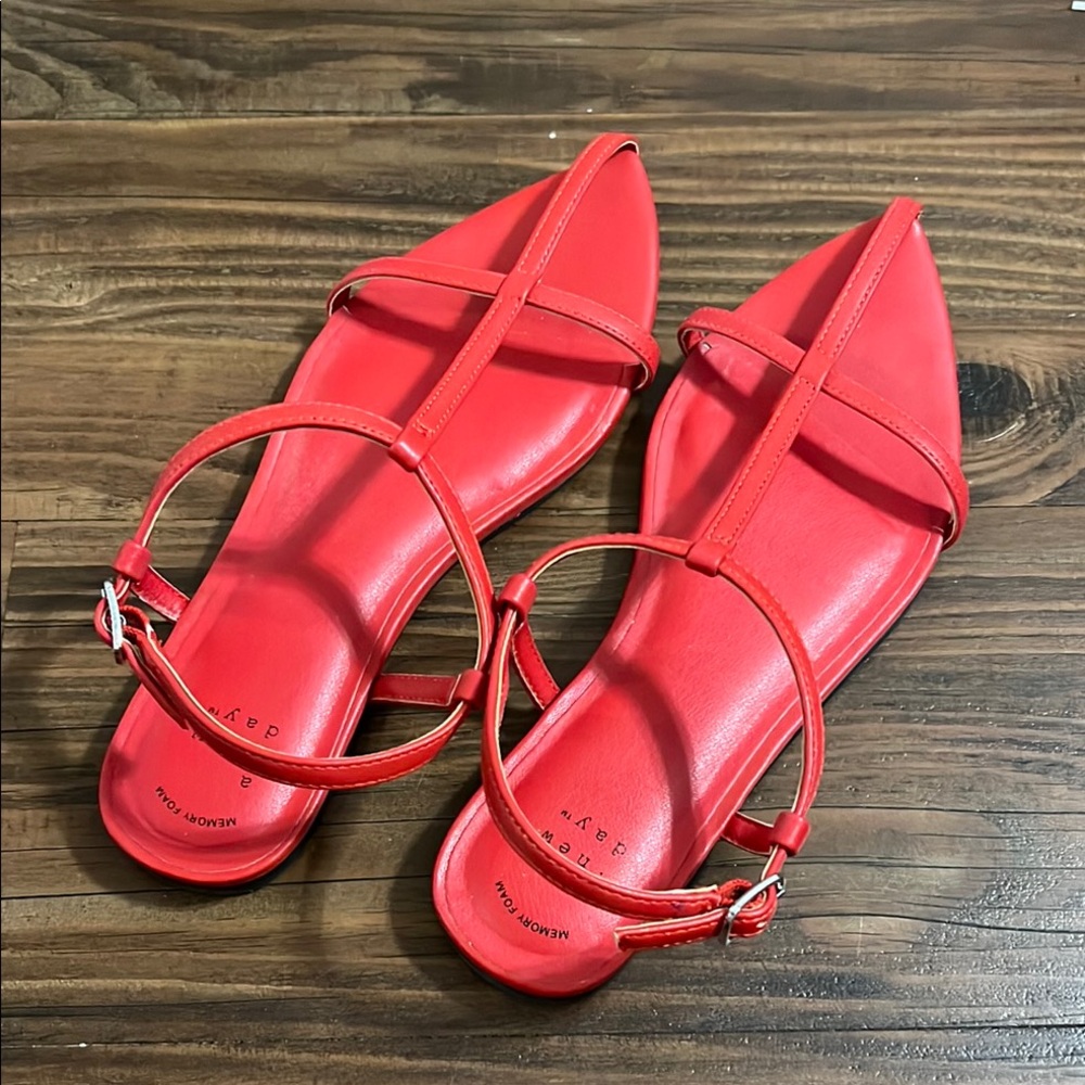 A New Day Red Strappy Sandals